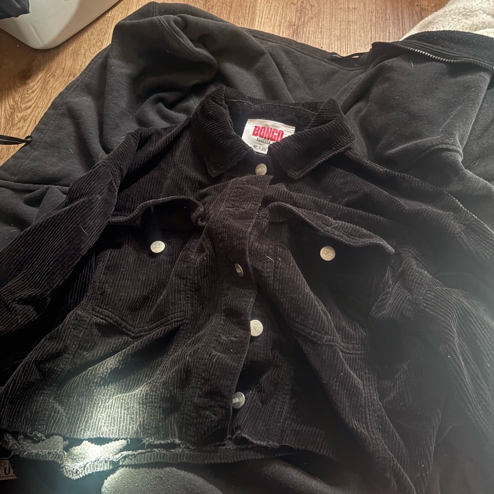BONGO Black Corduroy Button-Up